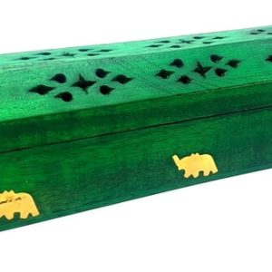 Porta Incienso Madera Caja Elefantes