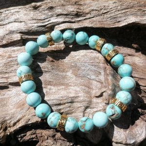 Pulsera Turquesa + Dorado