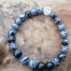 Pulsera Obsidiana Nieve