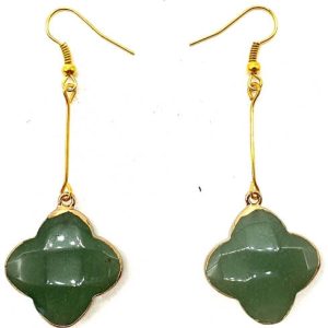 Pendientes Trébol Aventurina