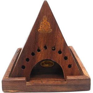Porta Incienso Madera Pirámide Buda