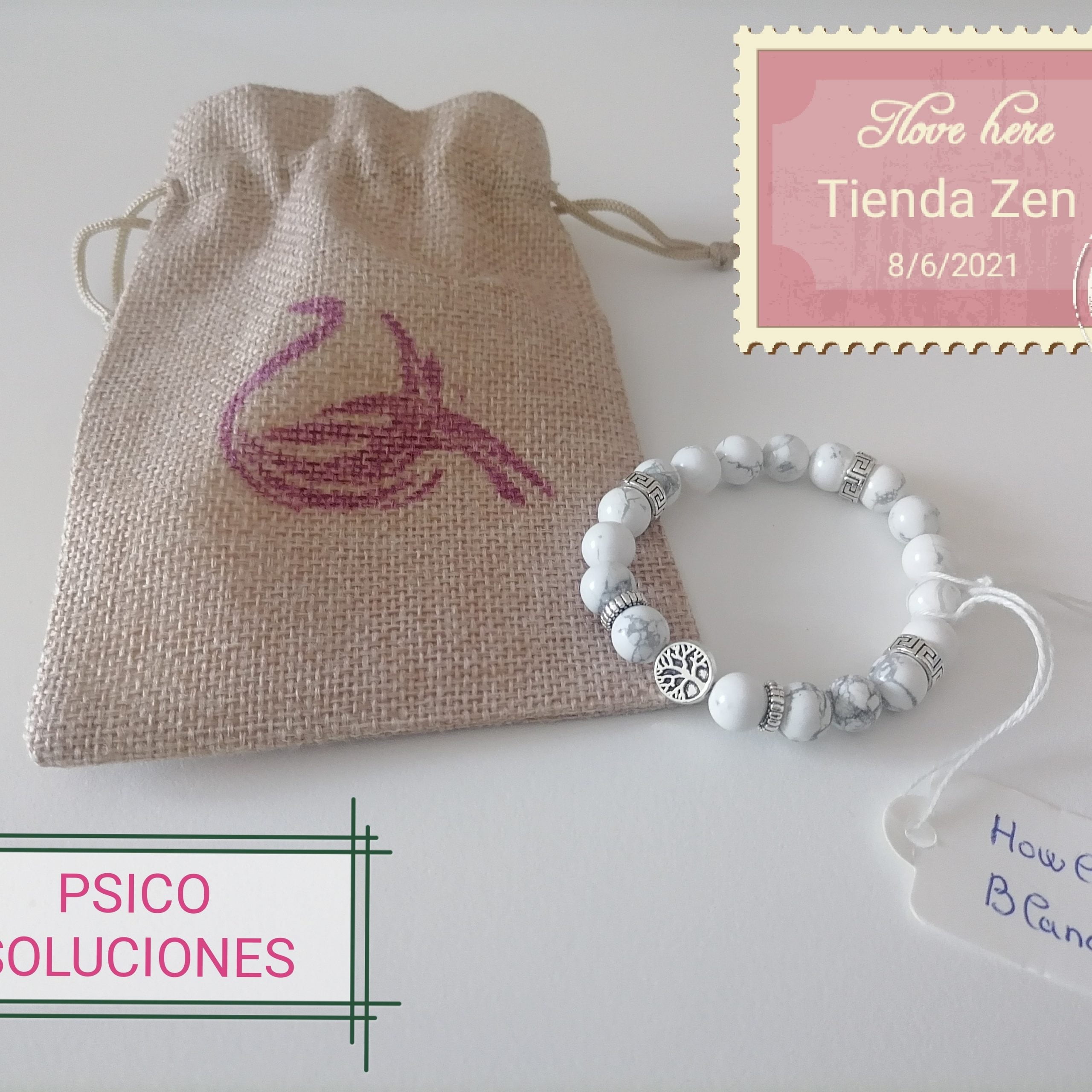 Pulsera Howlita Blanca