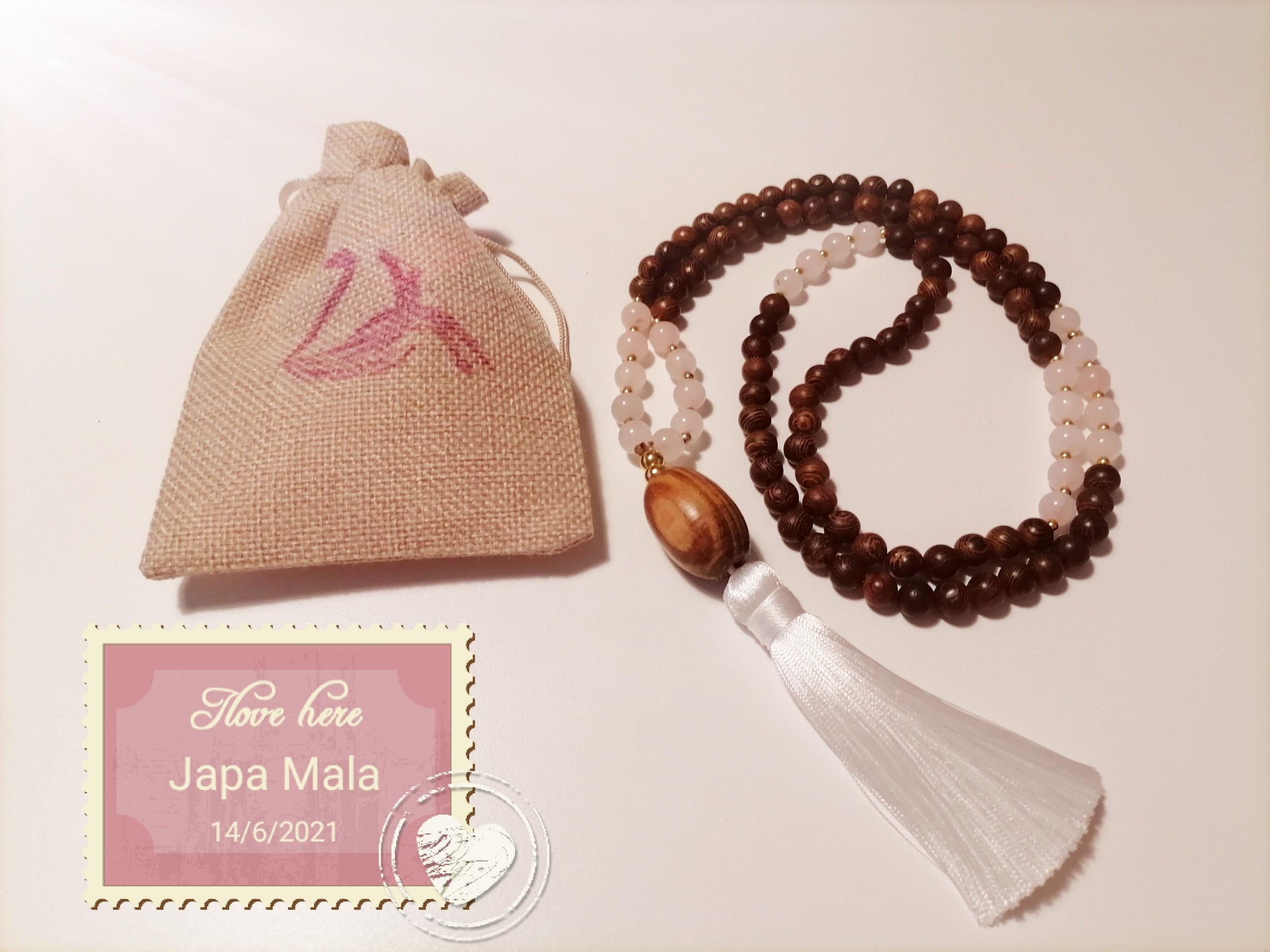 Japa Mala Mixto Cuarzo Rosa