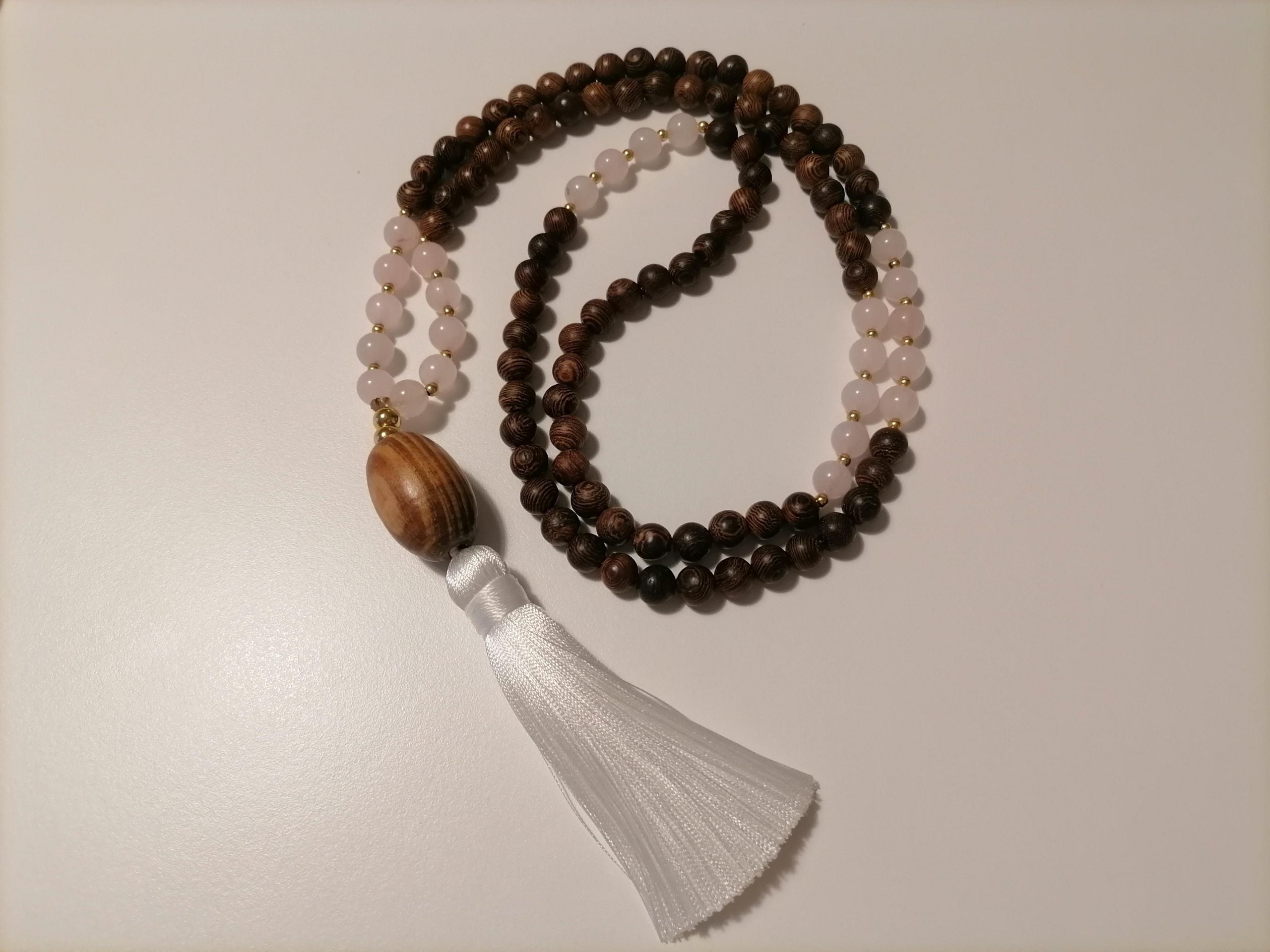 Japa Mala Mixto Cuarzo Rosa - Imagen 2
