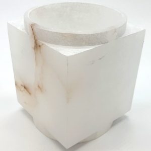 Portavelas Iluminado de Alabastro 11cm