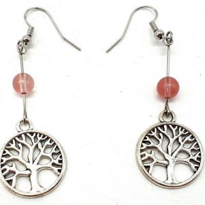 Pendientes de metal Árbol de la Vida 2cm