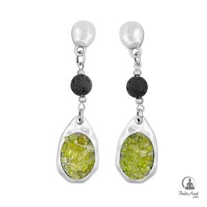 Pendientes Zamak OLIVINA LAVA