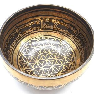 Cuenco tibetano Flor de la vida 15cm
