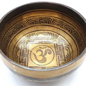 Cuenco tibetano cuadrado OM 15cm