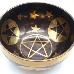 Cuenco tibetano Pentagrama 15cm
