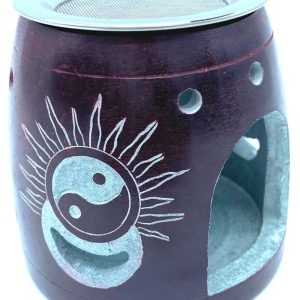 Quemador Aceite Piedra Ying-Yang 10cm