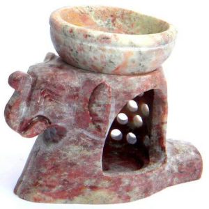 Quemador Aceite Piedra Elefante & Copa 10cm