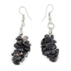 Pendientes Plata chip onix