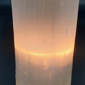 Lámpara cilíndrica de selenita 20cm
