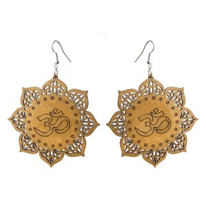 Pendientes Plata madera OM