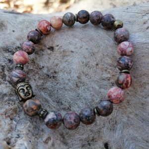 Pulsera Jaspe Piel de Leopardo Buda