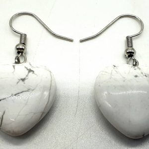 Pendientes Corazón Howlita
