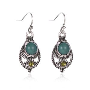 Pendientes Retro Esmeralda
