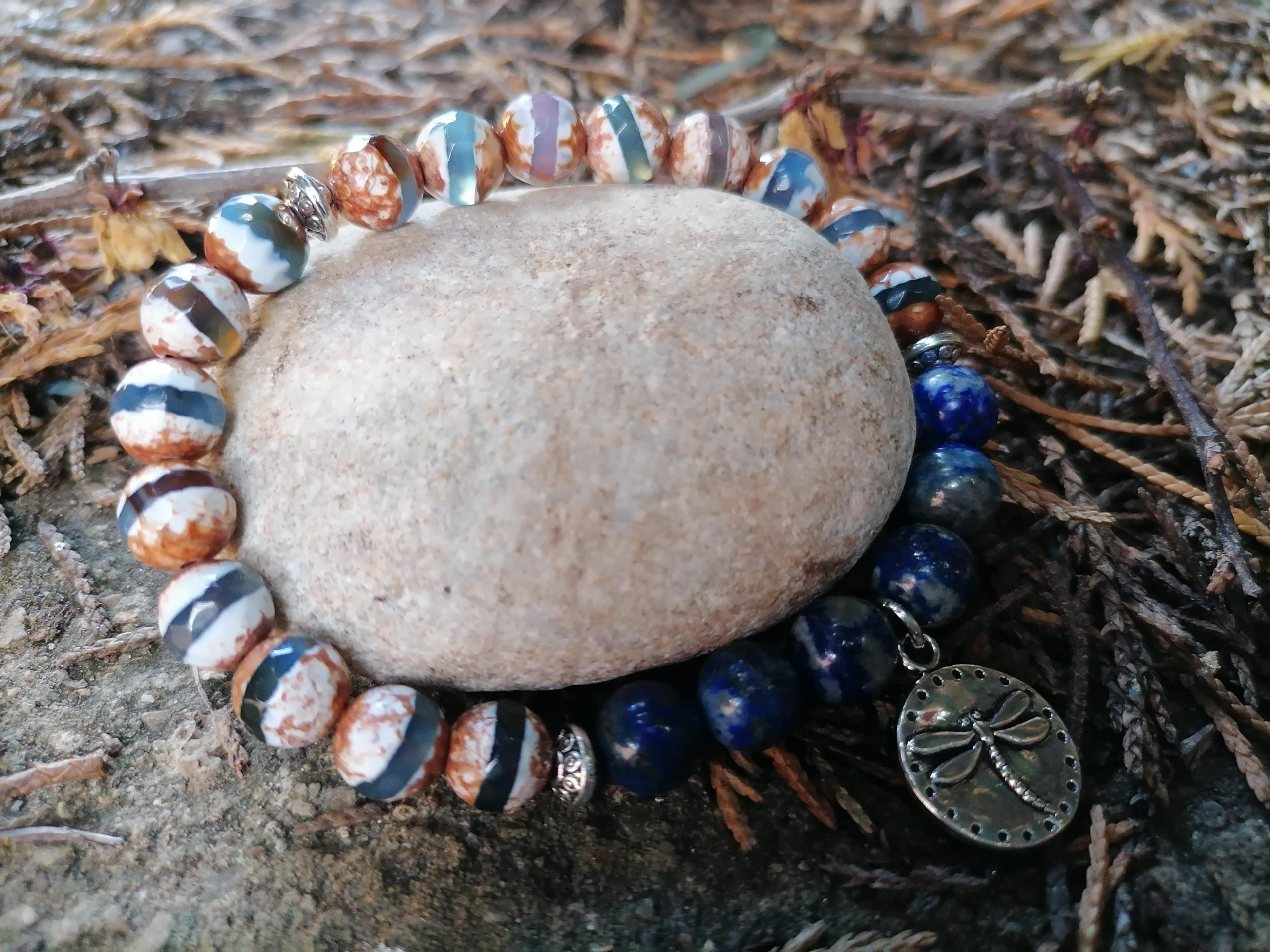 Pulsera Tibetana Lapislázuli Libélula - Imagen 3