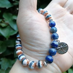 Pulsera Tibetana Lapislázuli Libélula