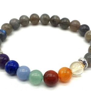 Pulsera ''Blue Light'' Labradorita & 7 Chakras