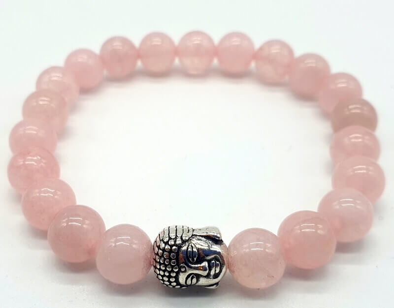 Pulsera Cuarzo Rosa & Buda