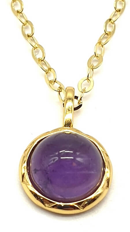 Collar redondo de plata con Amatista