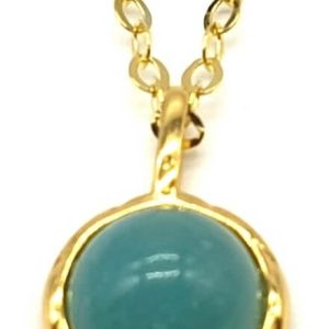 Collar redondo de plata 925 con Amazonita