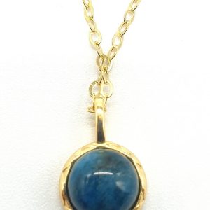 Collar redondo de plata 925 con Apatita