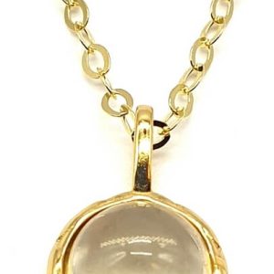 Collar redondo de plata 925 con Citrino Natural