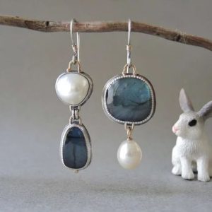 Pendientes Cielo Azul Perlado