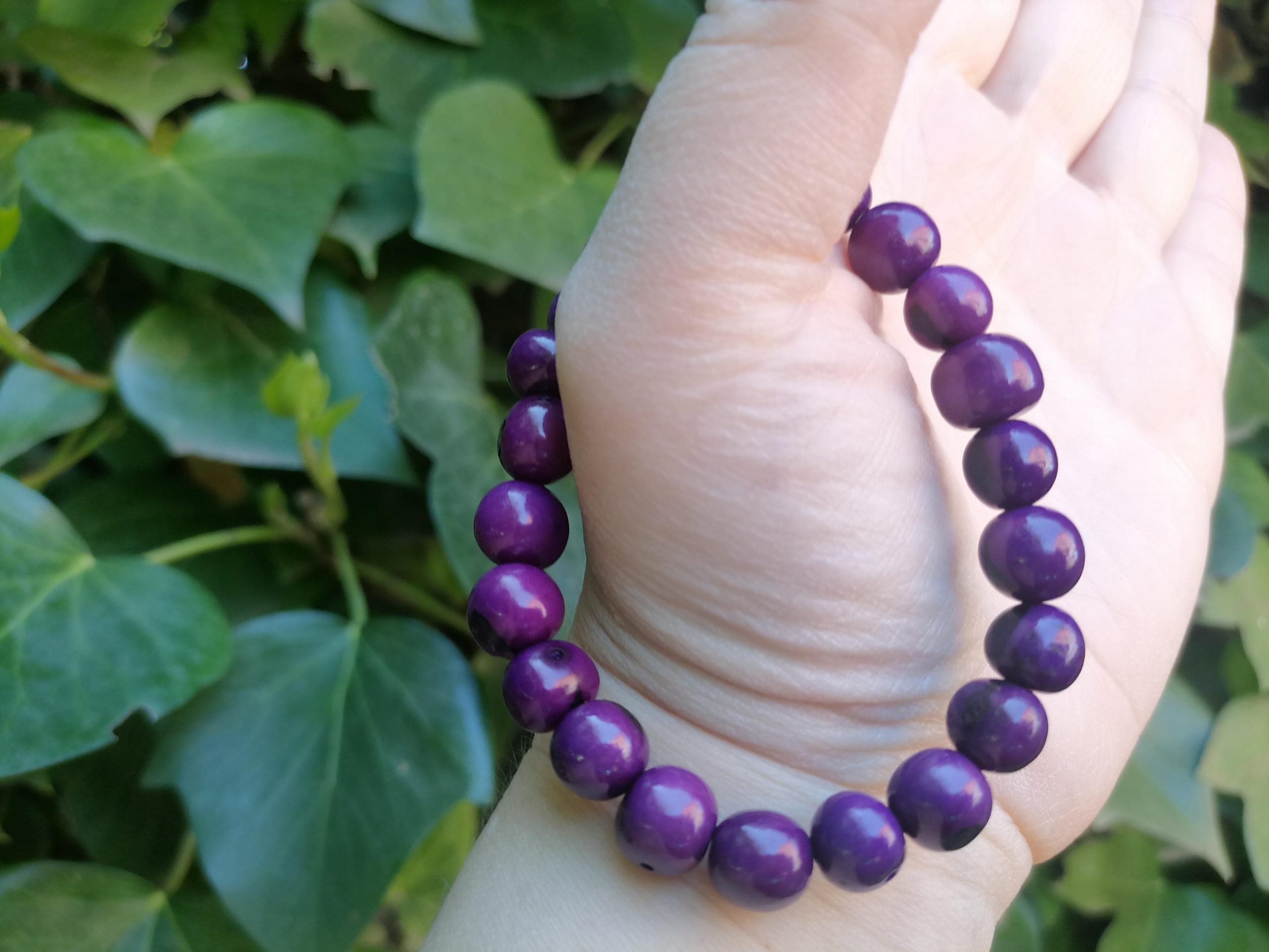 Pulsera Cuentas de Acai Púrpura