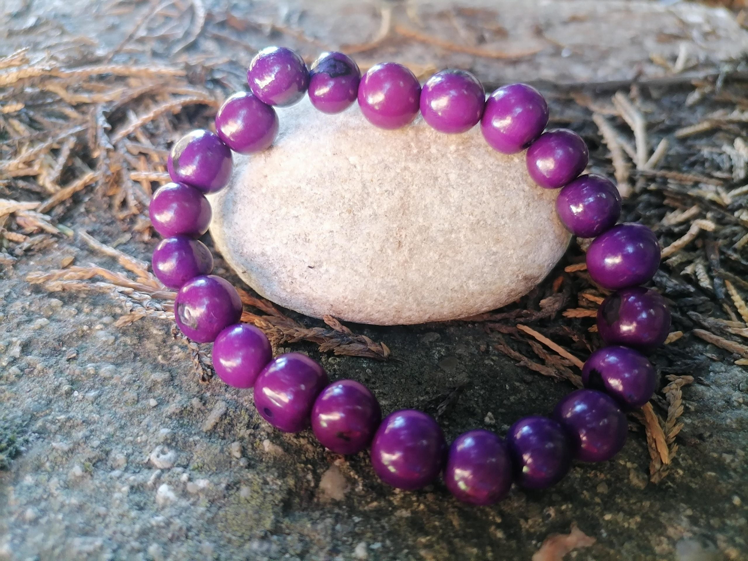Pulsera Cuentas de Acai Púrpura - Imagen 2