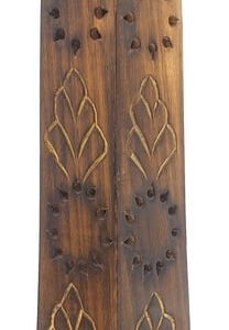 Porta incienso de madera torre 30cm