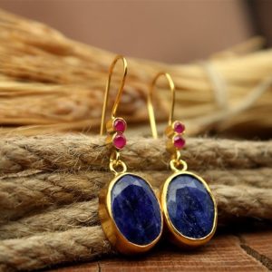 Pendientes vintage lapislázuli