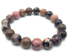 Pulsera 'Black Line' Perlas Rodonitas