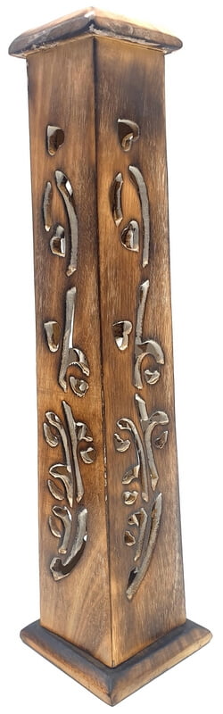 Porta Incienso de Madera Torre 30cm
