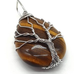 Colgante Arbol de la Vida - Ojo de Tigre 4cm