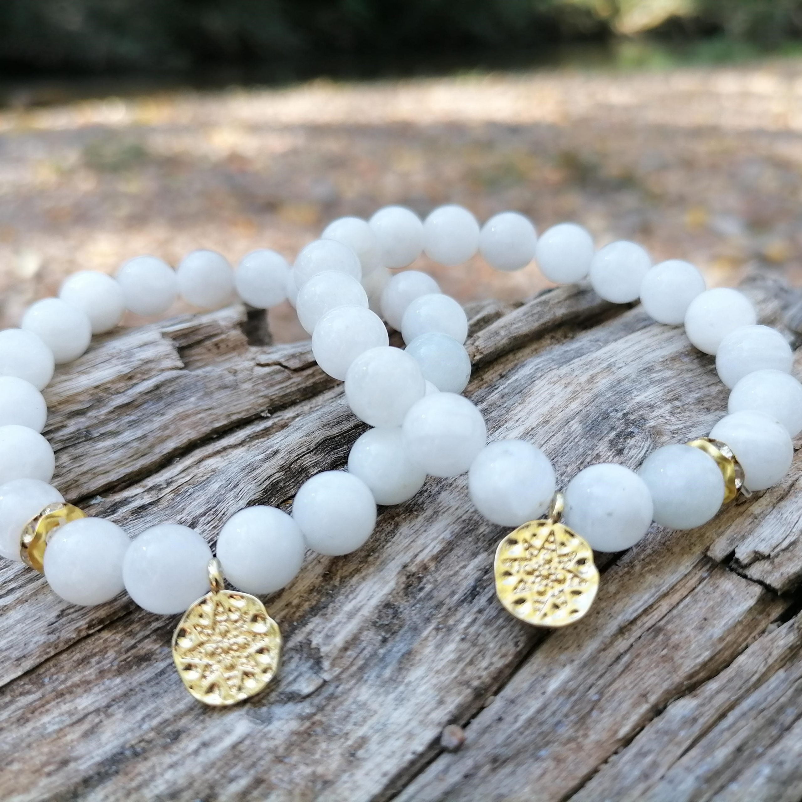 Pulsera Piedra Luna Protección Meditación