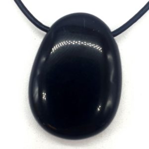 Obsidiana Negra perforada enrollada