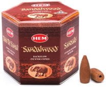 Conos de Reflujo Backflow HEM Sándalo 12 piezas