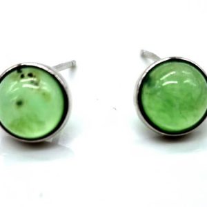 Pendientes Plata y Jade Verde