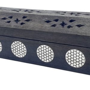 Portainciensos Madera Caja Flor de la vida