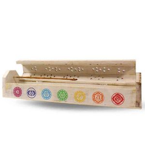 Portainciensos Madera Caja 7 Chakras