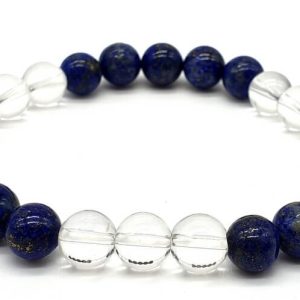Pulsera Lapislázuli y Cristal de Cuarzo