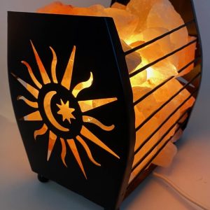 Lámpara Sal Panel sol, luna y estrella 3KG