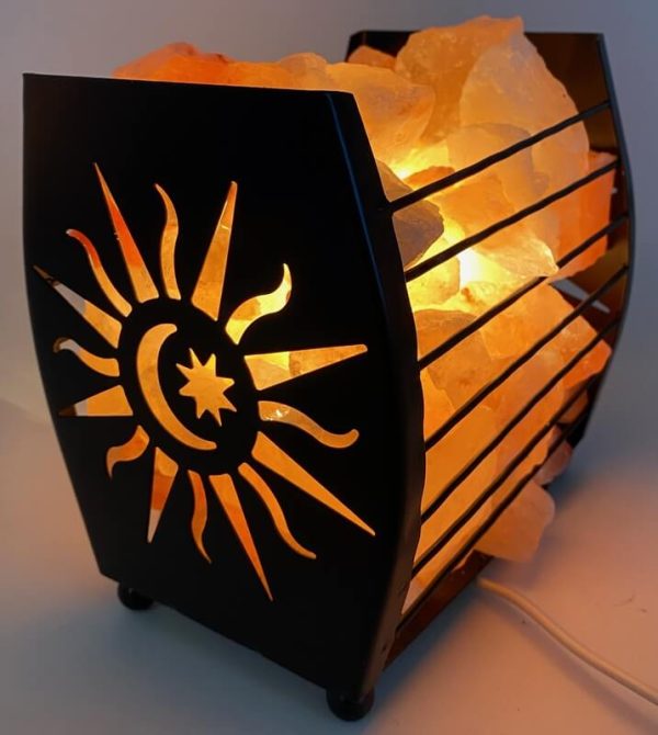 Lámpara Sal Panel sol, luna y estrella 3KG
