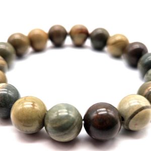 Pulsera Jaspe Hoja de Plata