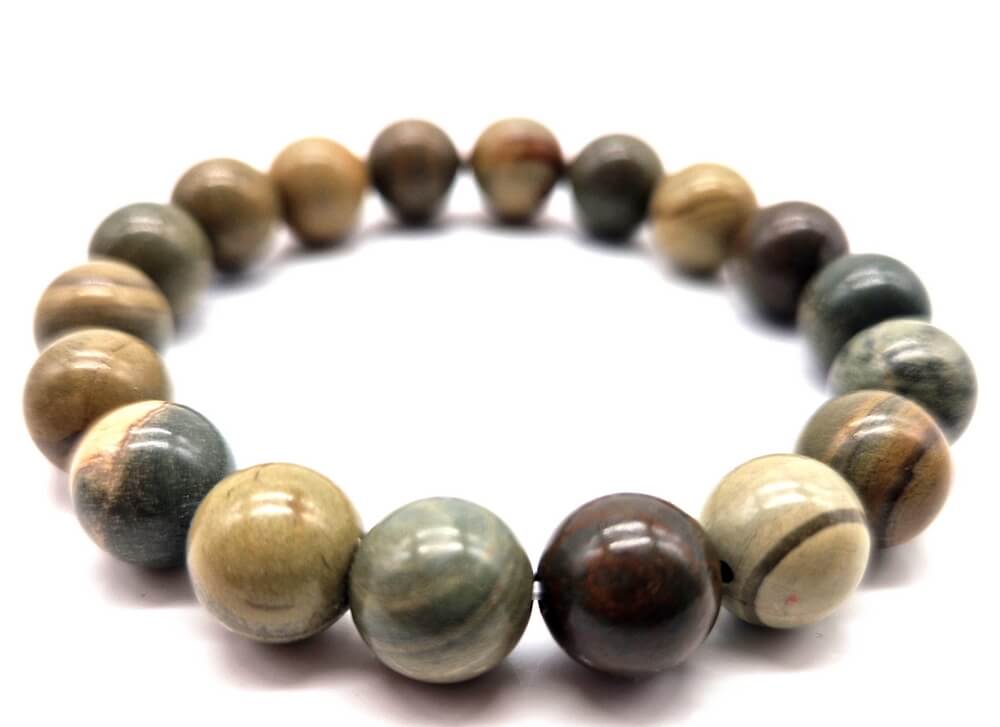 Pulsera Jaspe Hoja de Plata