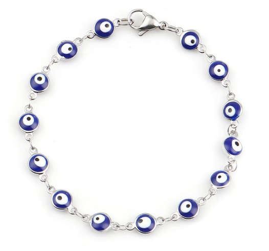 Pulsera Ojo Turco Acero Inoxidable Colores